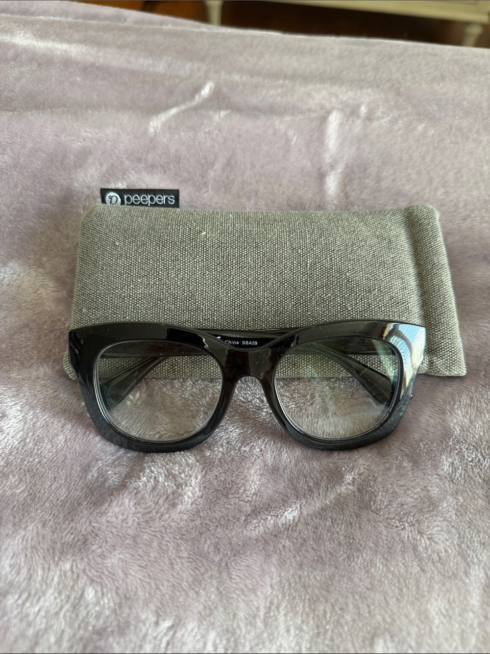 Peepers blue light glasses, no correction.